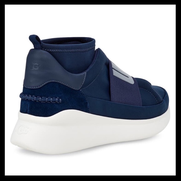 UGG  Neutra Sock Sneaker Leather Navy - Picture 7 of 9